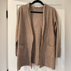 YO YO Tan Women's Hooded Cardigan Sweater